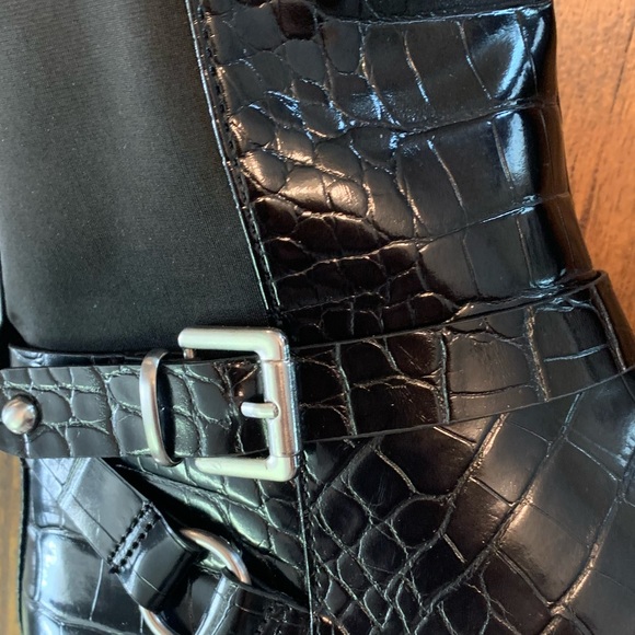 NWOT Aldo Hoiclya Croc Embossed Knee Hi Boots - Picture 5 of 11